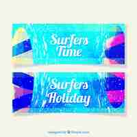 Gratis vector summer banners collectie