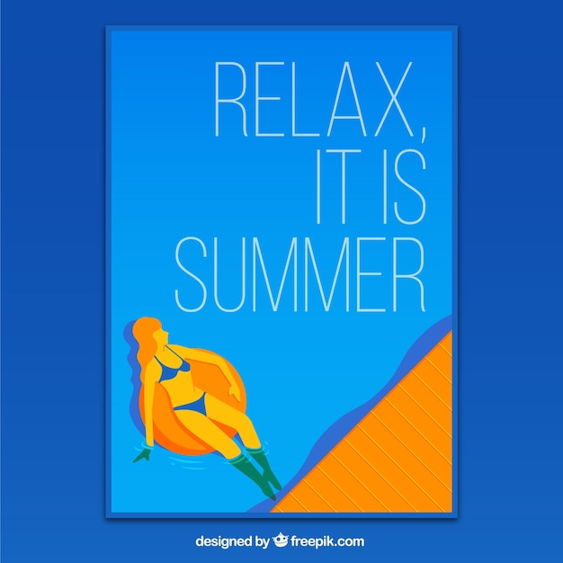 Gratis vector summer poster