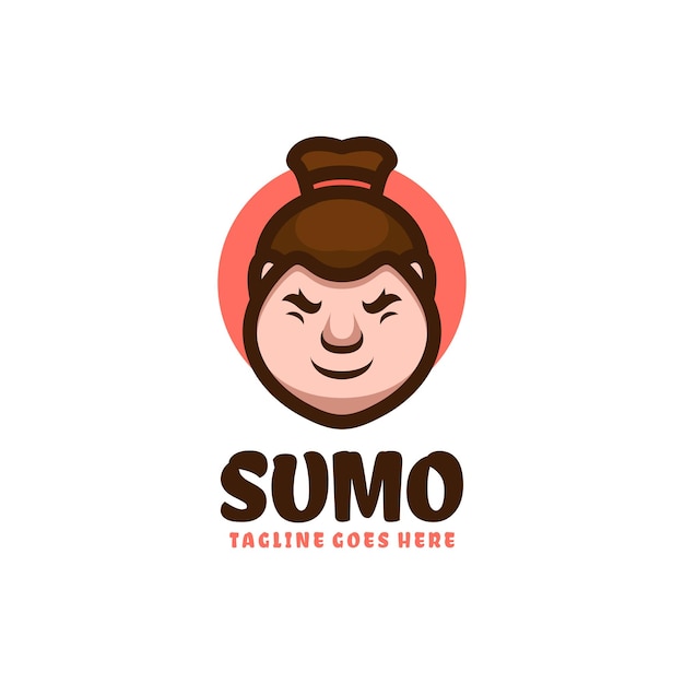 sumo illustratie mascotte cartoon logo ontwerp