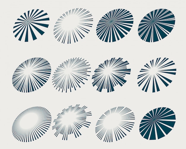 Gratis vector sunburst stralen en balken in perspectief stijl