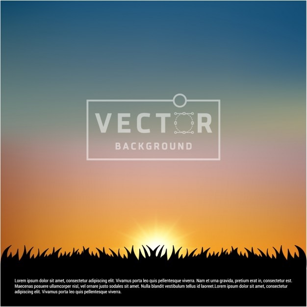 Gratis vector sunset ontwerp achtergrond