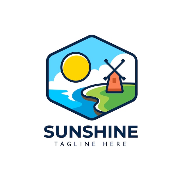 Gratis vector sunshine logo template