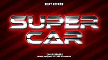 Gratis vector super auto sticker tekst effecten modern esport logo type