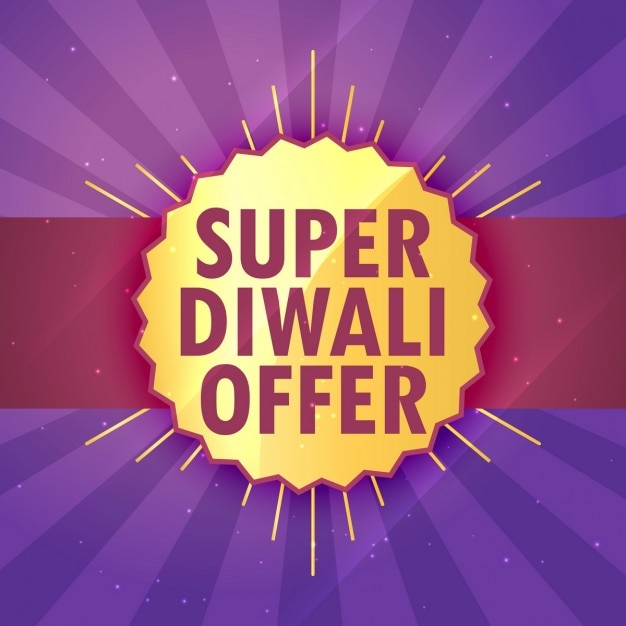 Gratis vector super diwali verkoop aanbod design template