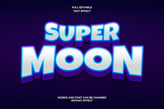 Super maan bewerkbaar tekst effect