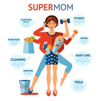 Super mom concept