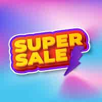 Gratis vector super sale banner-tempelontwerp voor media-promoties en promo op sociale media