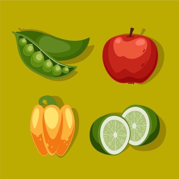 Gratis vector superfood-collectie