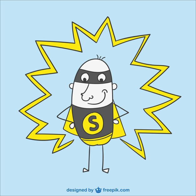 Superhero cartoon vector