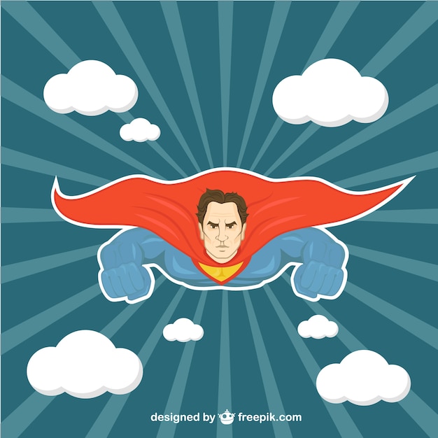 Gratis vector superman illustratie