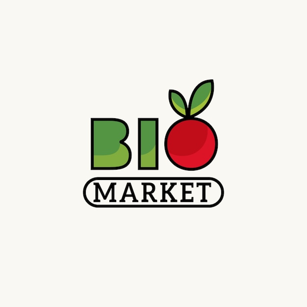 Gratis vector supermarkt logo sjabloon