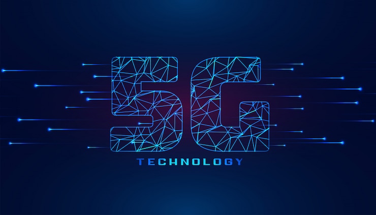 Gratis Vector superspeed 5g vijfde generatie draadloze technologie achtergrond