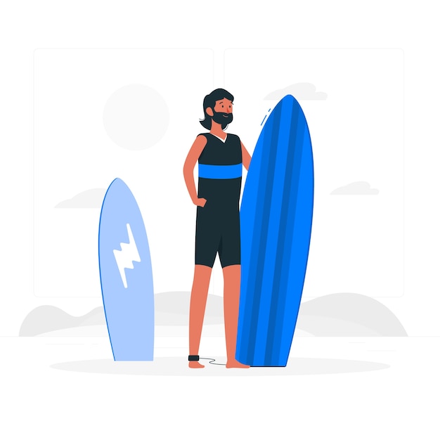 Surfer concept illustratie
