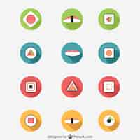 Gratis vector sushi pictogrammen