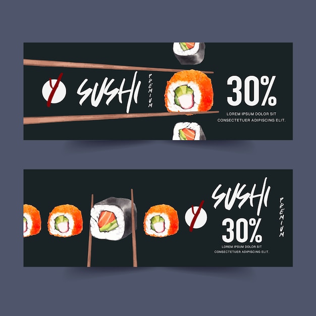 Sushi restaurant banner