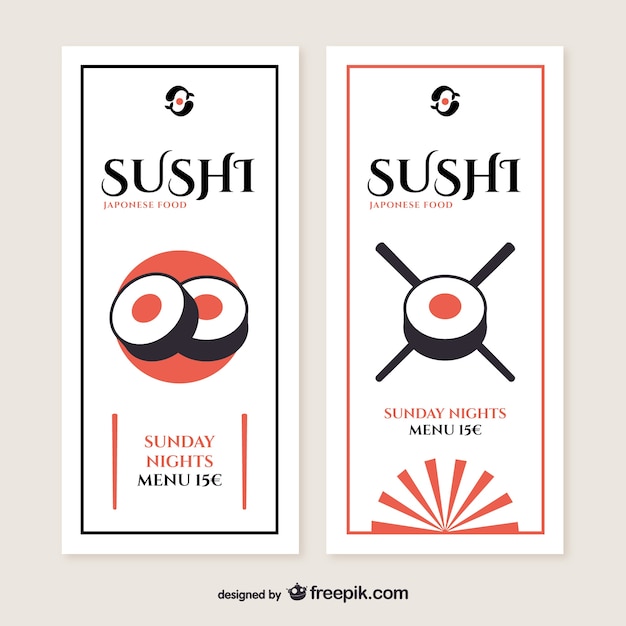 Sushi restaurant flyers