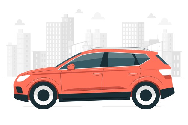 Suv auto concept illustratie