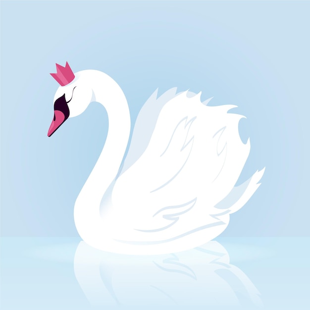 Gratis vector swan prinses concept