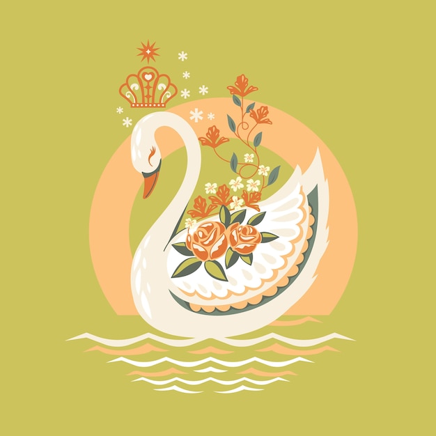 Gratis vector swan prinses illustratie