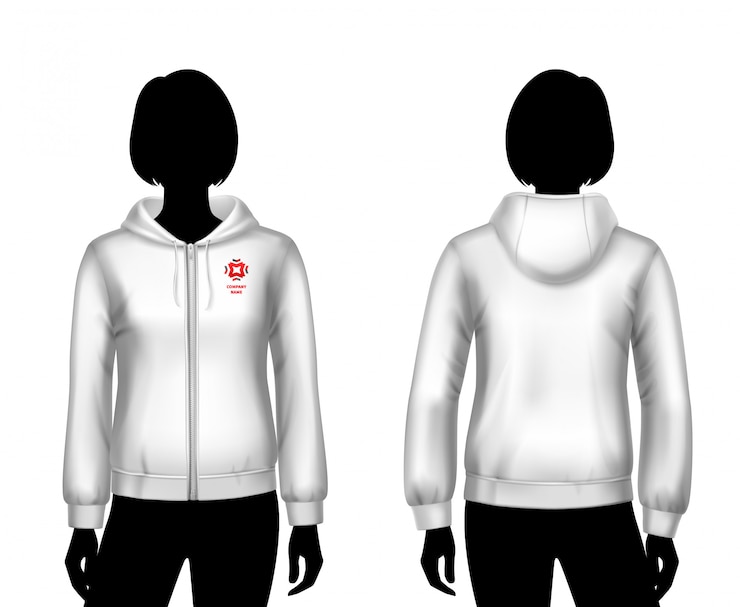 Gratis Vector sweatshirt met capuchon voor dames