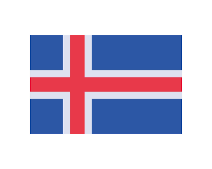 Gratis Vector symboliek van de ijslandse vlag
