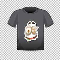 Gratis vector t-shirtontwerp met afbeelding op de voorkant