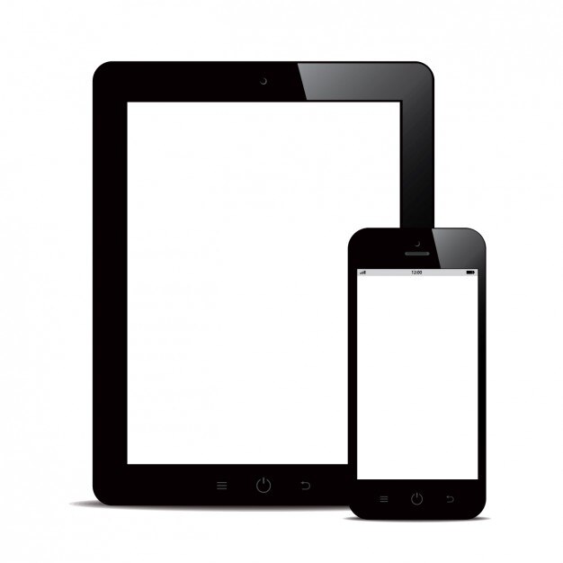 Gratis Vector tablet en mobiele telefoon design