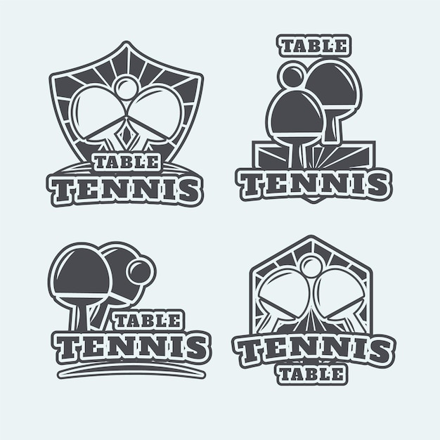 Gratis vector tafeltennis logo collectie