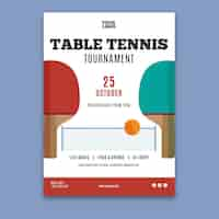 Gratis vector tafeltennis sjabloon poster