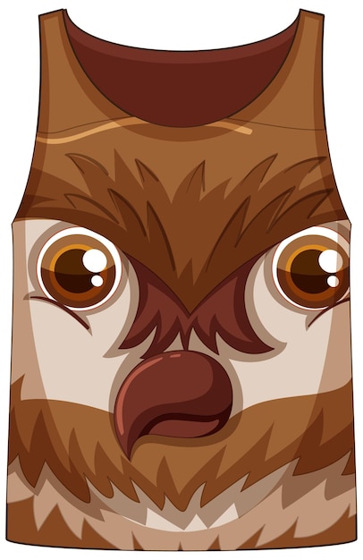 Gratis vector tanktop met uilengezicht