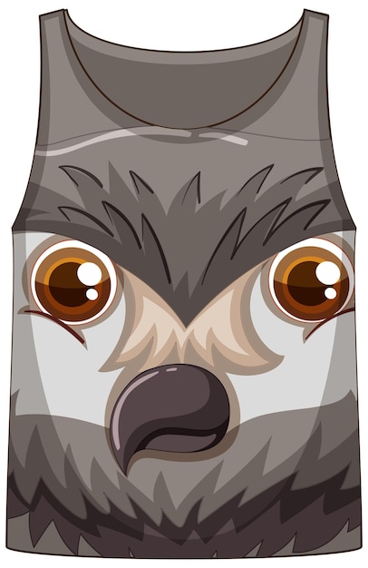 Gratis vector tanktop met uilengezicht