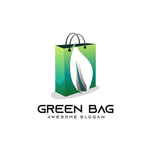 Tas blad kleurrijk logo verloop ontwerp