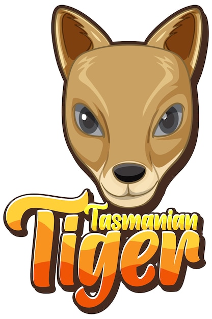 Gratis vector tasmaanse tijger uitsterven dier