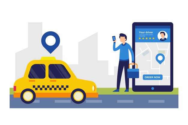 Taxi app concept