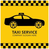 Taxi pictogram taxi service taxi auto gele achtergrond