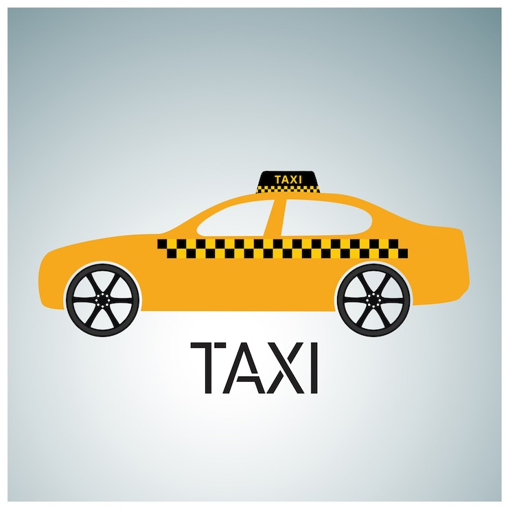 Gratis Vector taxi pictogram taxi service taxi auto grijs en witte achtergrond