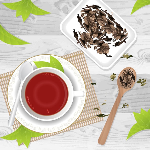 Gratis vector tea achtergrond ontwerp