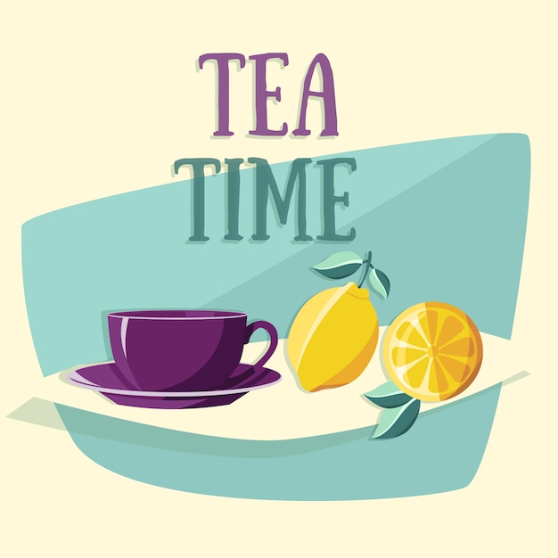 Gratis vector tea time vector design