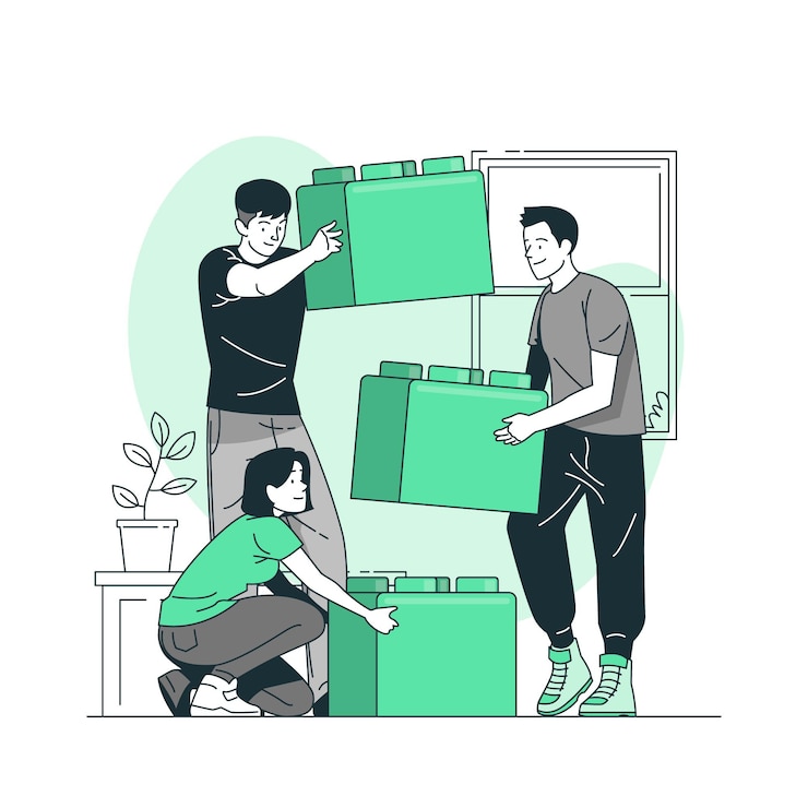Gratis Vector team werk concept illustratie