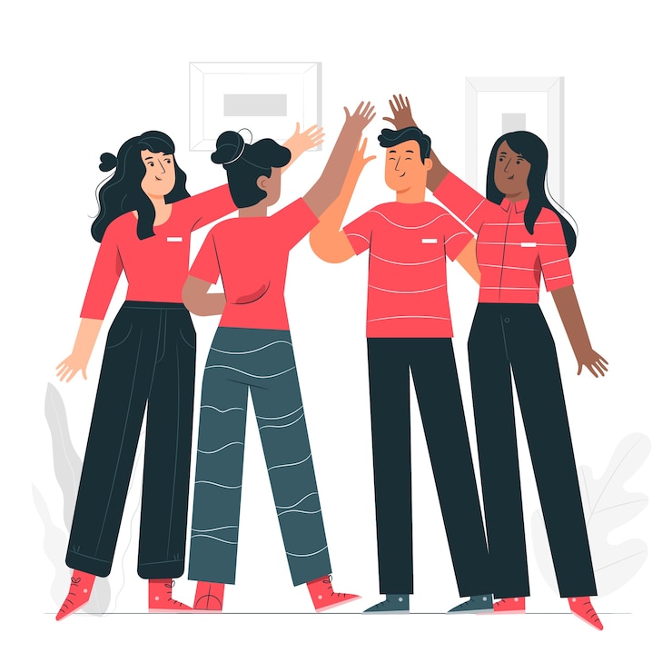 Gratis Vector teamgeest concept illustratie