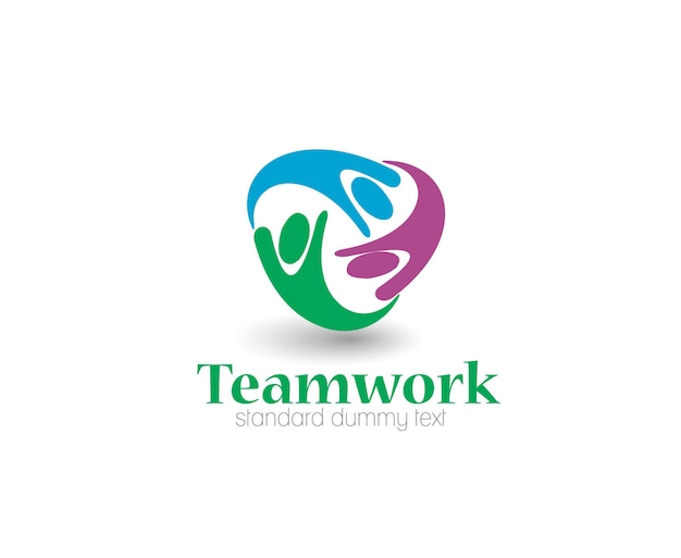 Teamwerk Logo sjabloonontwerp.