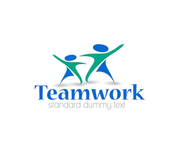 Teamwerk Logo sjabloonontwerp.