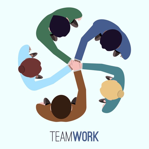 Teamwork achtergrond ontwerp