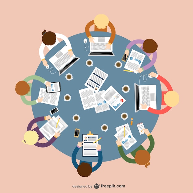 Gratis vector teamwork concept vector