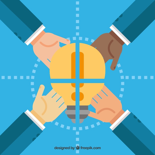 Gratis vector teamwork concept