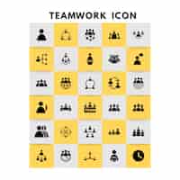 Gratis vector teamwork icons vector set