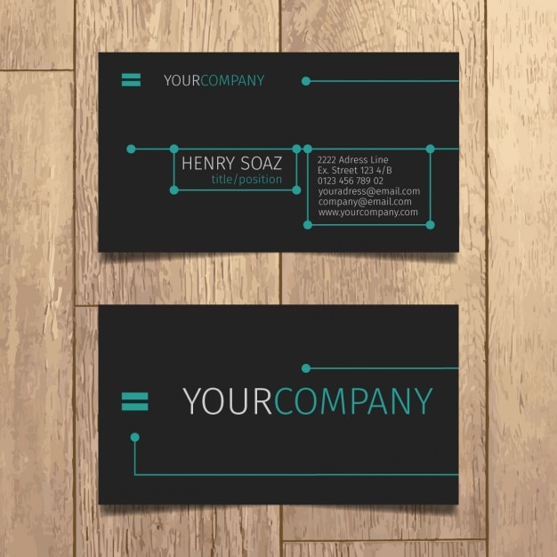 Gratis vector tech business card design