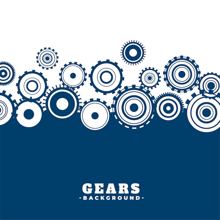 Gratis Vector technisch versnellingswiel gereedschap modern achtergrondontwerp