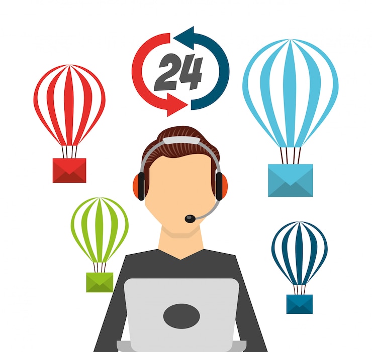 Gratis Vector technische ondersteuning illustratie