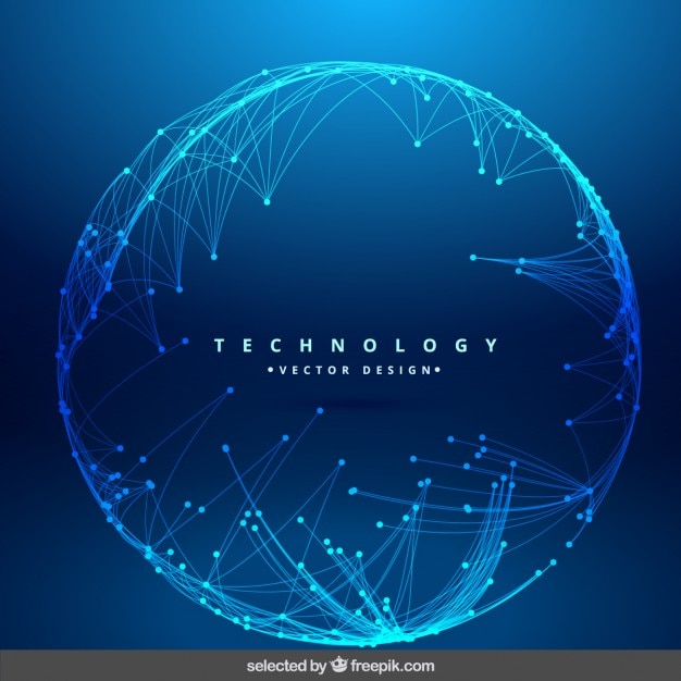 Technologie achtergrond met ronde mesh